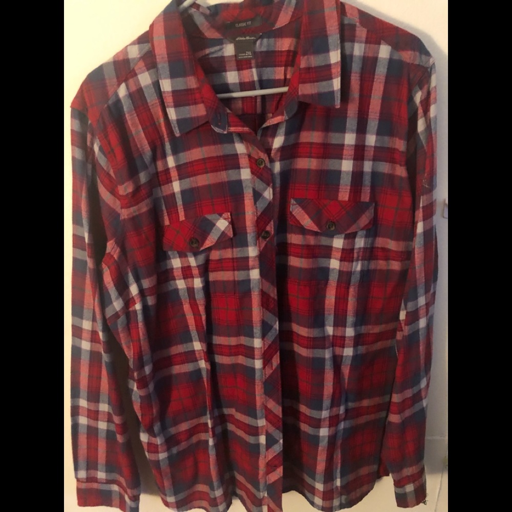 Womens XXL Eddie Bauer Flannel Shirt